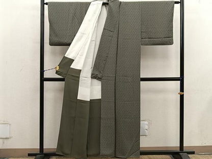 平和屋着物■江戸小紋　菊花文　正絹　逸品　BAAY1280mz