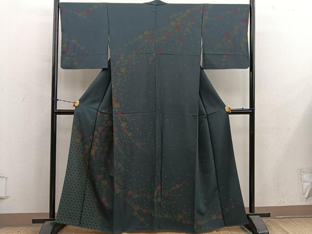 平和屋着物●訪問着　枝垂れ梅　正絹　逸品　BAAY1295mz