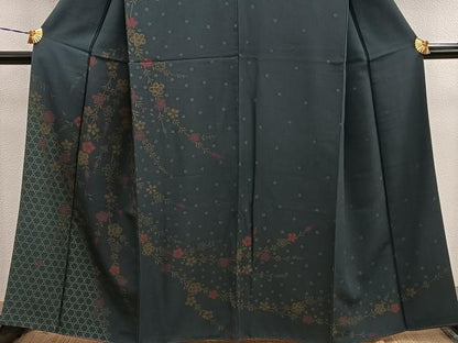 平和屋着物●訪問着　枝垂れ梅　正絹　逸品　BAAY1295mz