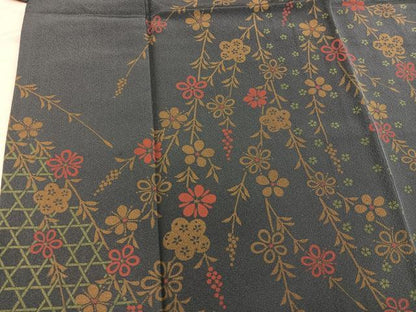 平和屋着物●訪問着　枝垂れ梅　正絹　逸品　BAAY1295mz