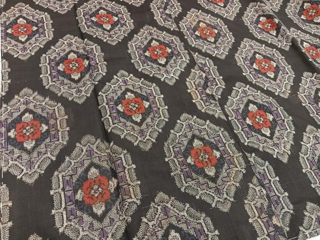 平和屋着物■本場村山大島紬　亀甲花文　正絹　逸品　BAAY1297mz