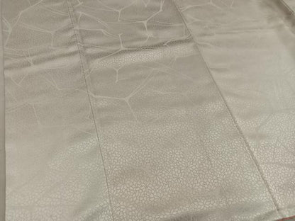 平和屋着物■上質な色無地　草花地紋　枯色　正絹　逸品　BAAY1311mz