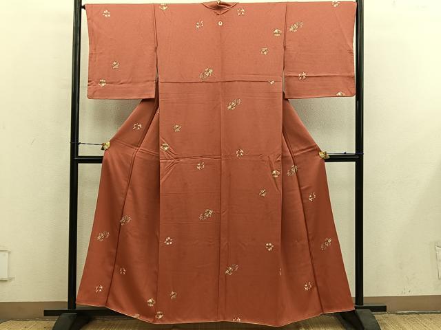 平和屋着物■上質な小紋 花丸文 金彩 正絹 逸品 BAAY1359mz