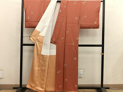 平和屋着物■上質な小紋 花丸文 金彩 正絹 逸品 BAAY1359mz