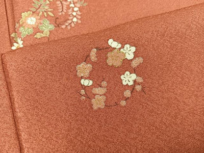 平和屋着物■上質な小紋 花丸文 金彩 正絹 逸品 BAAY1359mz