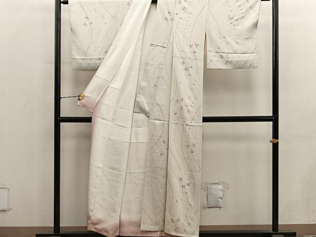 平和屋着物■上質な小紋　草花文　正絹　逸品　BAAY1364mz