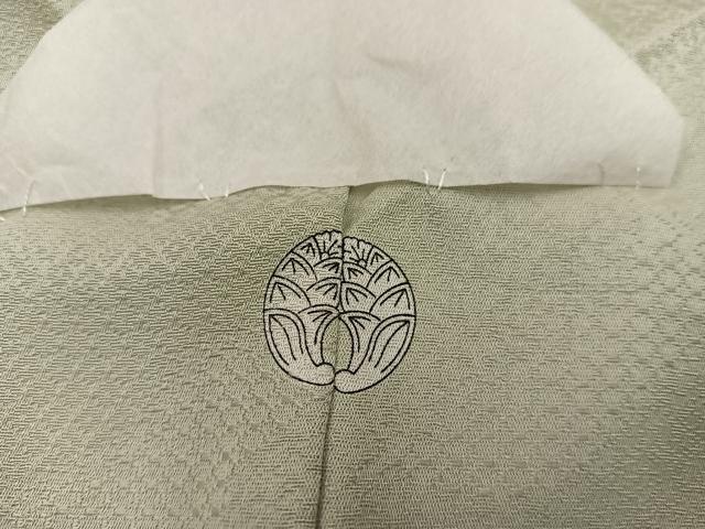 平和屋着物●上質な色無地　草葉地紋　蒸栗色　正絹　逸品　BAAY1376mz