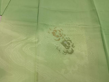 平和屋着物■訪問着　刺繍　流水花文　暈し染め　正絹　逸品　BAAY1379mz