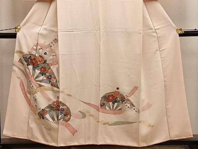 平和屋着物■訪問着　片輪車牡丹花文　金彩　正絹　逸品　BAAY1391mz