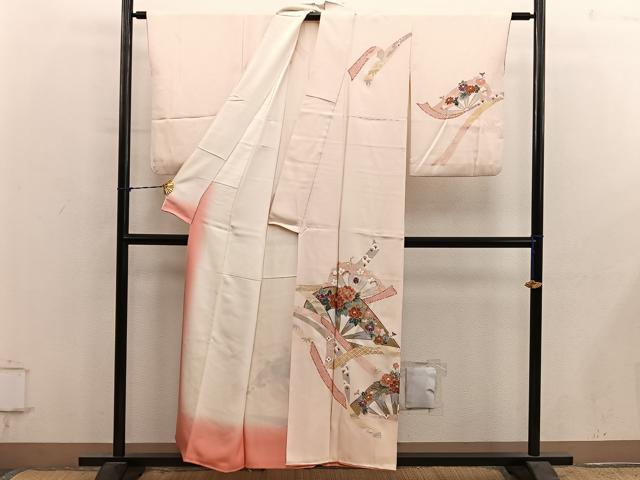 平和屋着物■訪問着　片輪車牡丹花文　金彩　正絹　逸品　BAAY1391mz