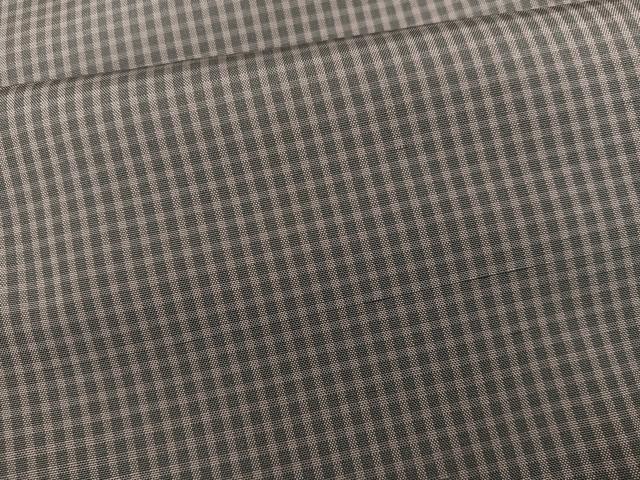 平和屋着物■上質な紬 格子柄 正絹 逸品 BAAY1408mz