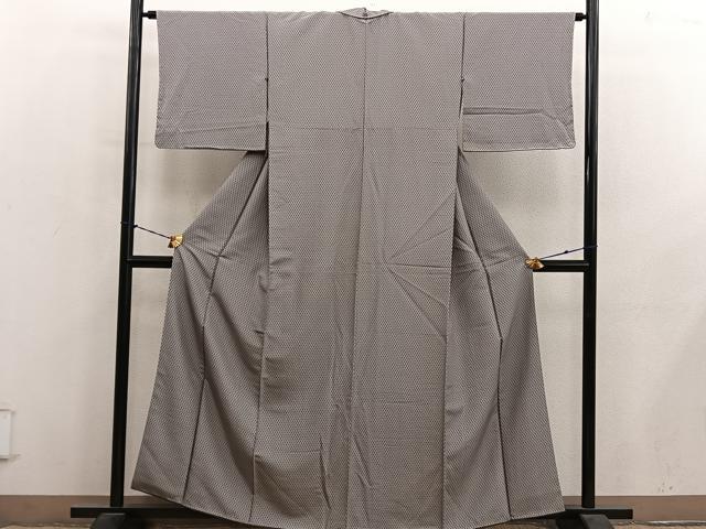平和屋着物■上質な小紋　網目文　正絹　逸品　BAAY1415mz