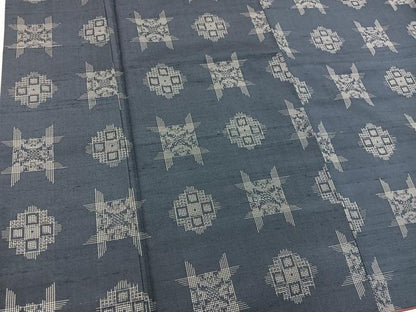 平和屋着物■上質な紬　幾何学文様　正絹　逸品　BAAY1431mz