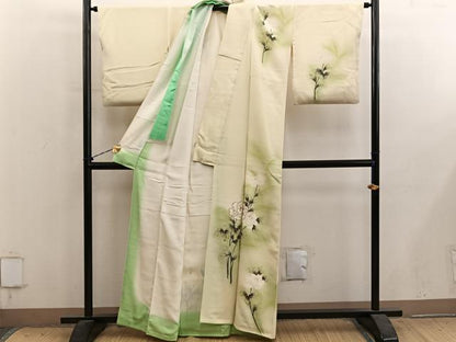 平和屋着物■訪問着　枝花文　暈し染め　正絹　逸品　BAAY1441mz