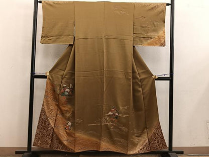 平和屋着物■訪問着　橘文　暈し染め　金彩　正絹　逸品　BAAY1442mz