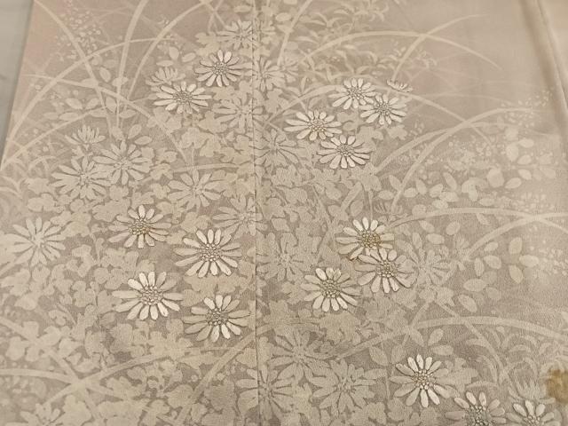 平和屋着物■訪問着　刺繍　菊花文　正絹　逸品　BAAY1444mz