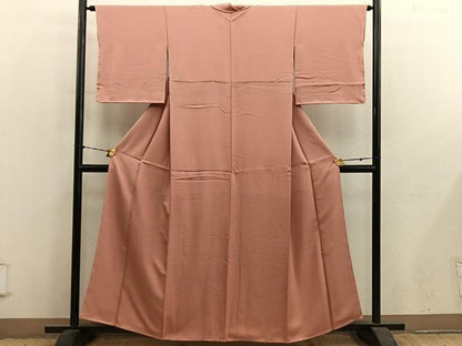 平和屋着物■色留訪問着　草花地紋　東雲色　正絹　逸品　BAAY1450mz