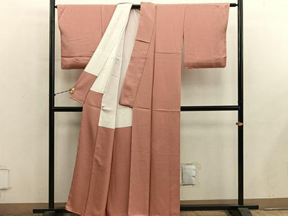 平和屋着物■色留訪問着　草花地紋　東雲色　正絹　逸品　BAAY1450mz