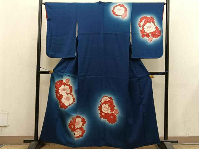 平和屋着物■訪問着　草花文　暈し染め　正絹　逸品　BAAY1479mz