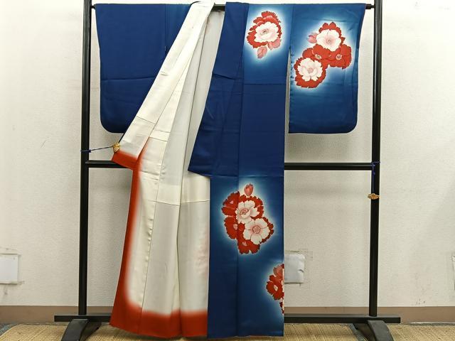 平和屋着物■訪問着　草花文　暈し染め　正絹　逸品　BAAY1479mz