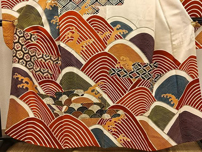 平和屋着物■豪華振袖　駒刺繍　エ霞亀甲文　金彩　正絹　逸品　BAAY1485mz