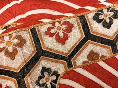 平和屋着物■豪華振袖　駒刺繍　エ霞亀甲文　金彩　正絹　逸品　BAAY1485mz