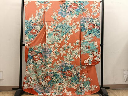 平和屋着物■豪華振袖　鴛鴦花文　暈し染め　金彩　正絹　逸品　BAAY1489mz