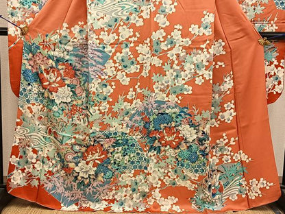 平和屋着物■豪華振袖　鴛鴦花文　暈し染め　金彩　正絹　逸品　BAAY1489mz