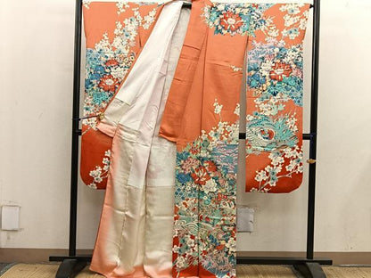 平和屋着物■豪華振袖　鴛鴦花文　暈し染め　金彩　正絹　逸品　BAAY1489mz