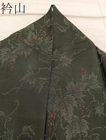 平和屋着物●本場大島紬　葡萄蔦の葉　正絹　逸品　BAAY1492mz