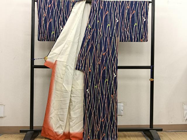 平和屋着物■上質な小紋　紐　正絹　逸品　BAAY1502mz