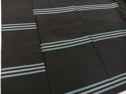 平和屋着物■本場大島紬　横段文　正絹　逸品　BAAY1572mz