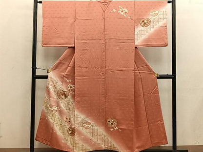 平和屋着物■訪問着　菊花文　暈し染め　金彩　正絹　逸品　BAAY1573mz