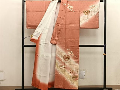 平和屋着物■訪問着　菊花文　暈し染め　金彩　正絹　逸品　BAAY1573mz