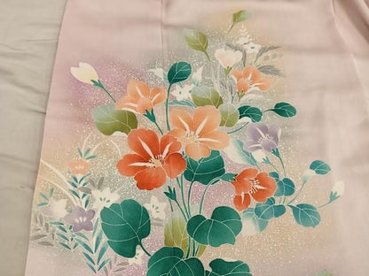 平和屋着物■訪問着　草花文　暈し染め　正絹　逸品　BAAY1575mz