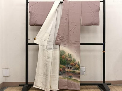 平和屋着物■豪華色留袖　作家物　樹林風景文　暈し染め　金彩　正絹　逸品　BAAY1577mz