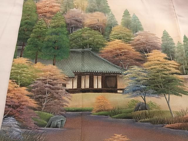 平和屋着物■豪華色留袖　作家物　樹林風景文　暈し染め　金彩　正絹　逸品　BAAY1577mz