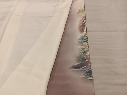 平和屋着物■豪華色留袖　作家物　樹林風景文　暈し染め　金彩　正絹　逸品　BAAY1577mz