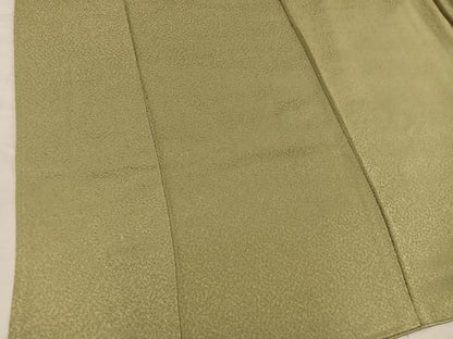 平和屋着物■上質な色無地　青朽葉色　正絹　逸品　BAAY1590mz