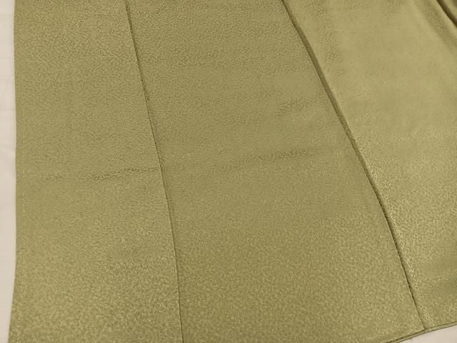 平和屋着物■上質な色無地　青朽葉色　正絹　逸品　BAAY1590mz