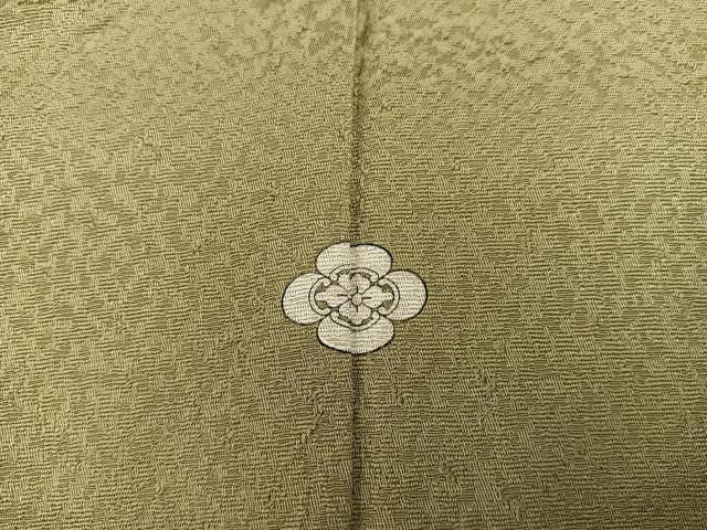平和屋着物■上質な色無地　青朽葉色　正絹　逸品　BAAY1590mz
