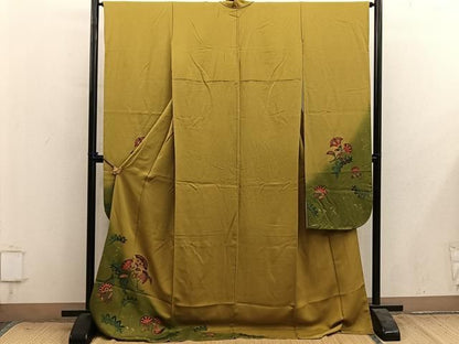 平和屋着物■豪華振袖　草花文　暈し染め　金彩　正絹　逸品　BAAY1610mz
