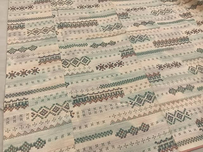 平和屋着物■上質な紬　幾何学文様　正絹　逸品　BAAY1611mz