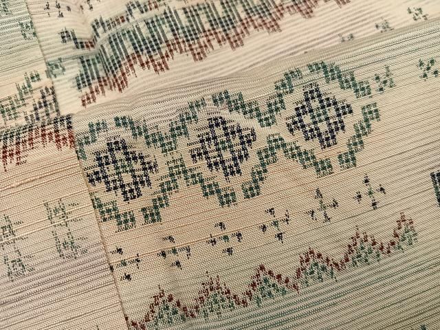 平和屋着物■上質な紬　幾何学文様　正絹　逸品　BAAY1611mz