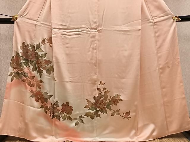 平和屋着物■訪問着　作家物　枝花文　暈し染め　金彩　正絹　逸品　BAAY1698mz
