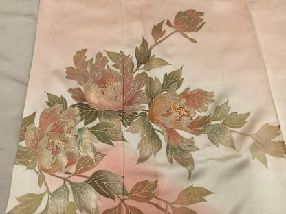 平和屋着物■訪問着　作家物　枝花文　暈し染め　金彩　正絹　逸品　BAAY1698mz