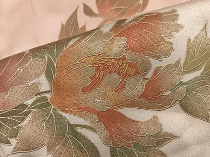 平和屋着物■訪問着　作家物　枝花文　暈し染め　金彩　正絹　逸品　BAAY1698mz