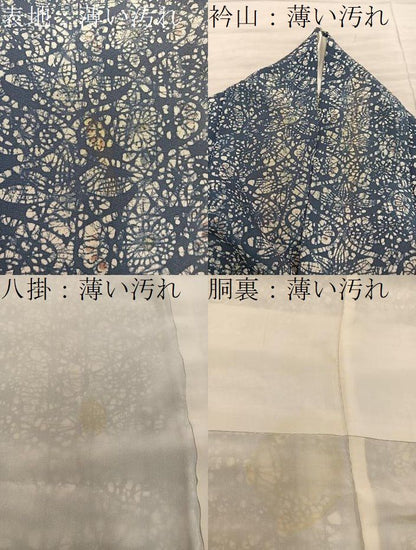 平和屋着物■上質な小紋　一珍染　草花文　正絹　逸品　BAAY1699mz