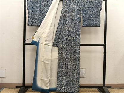 平和屋着物■上質な小紋　一珍染　草花文　正絹　逸品　BAAY1699mz