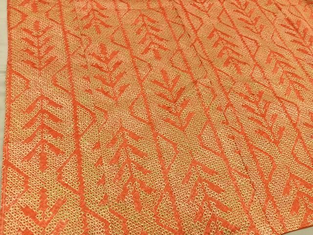 平和屋着物■上質な小紋　草葉文　正絹　逸品　BAAY1704mz